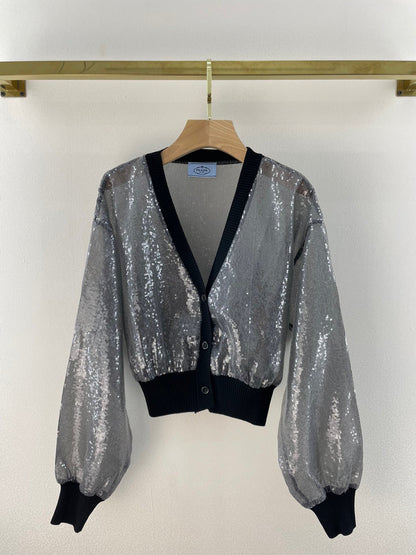 PRD Sweater Top Sequin 2 Color 's Knitted
