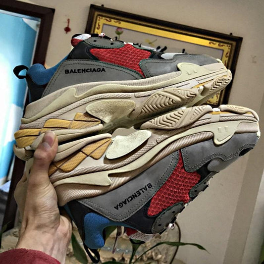 SNBAL  Triple S Red Blue Sneakers