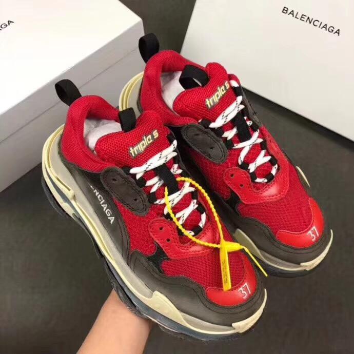 SNBAL Triple S  Red Sneakers