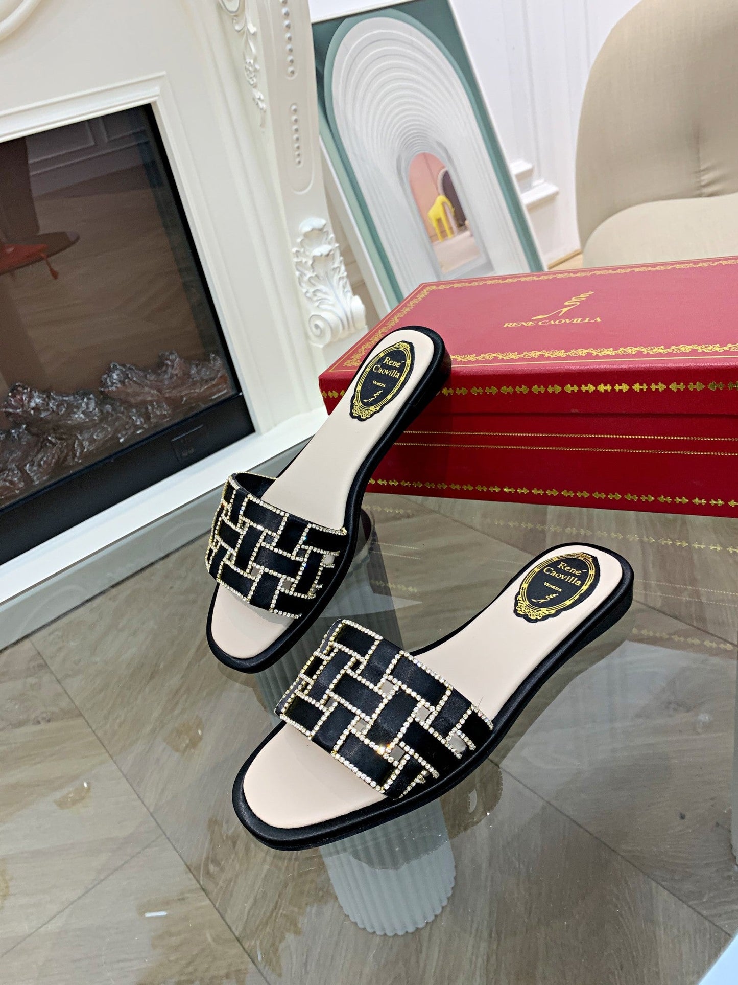 CAO VILLA Slippers  Flat 2 Color 's