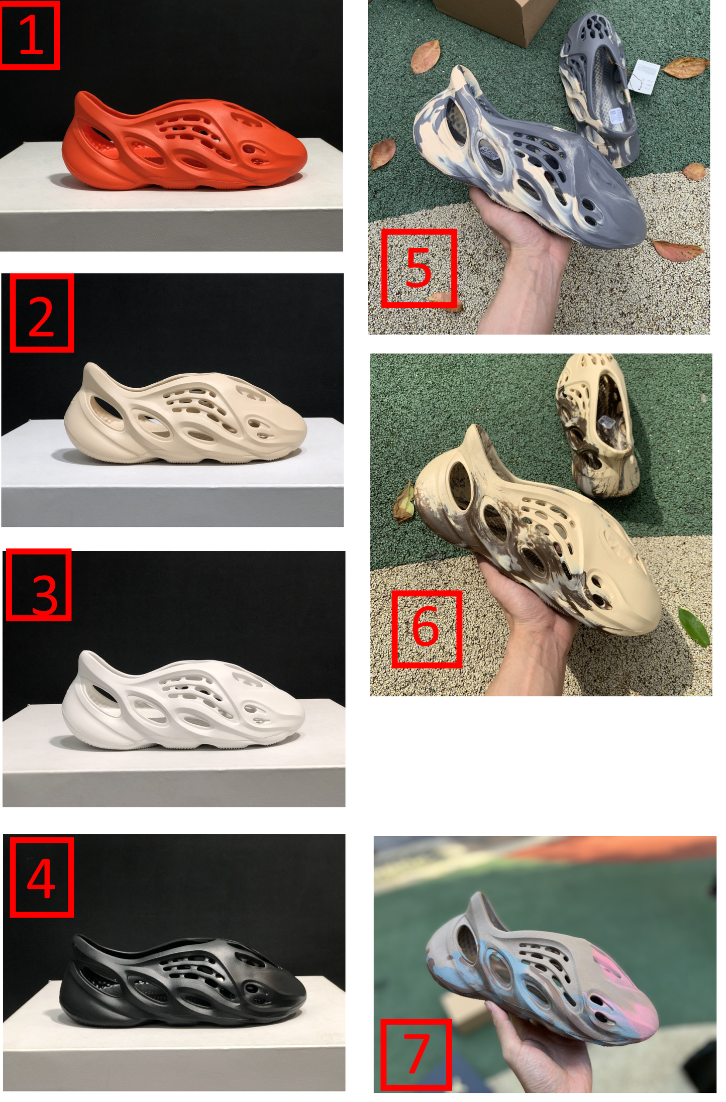 YEZY Foam Shoes  Sandals 7 color 's