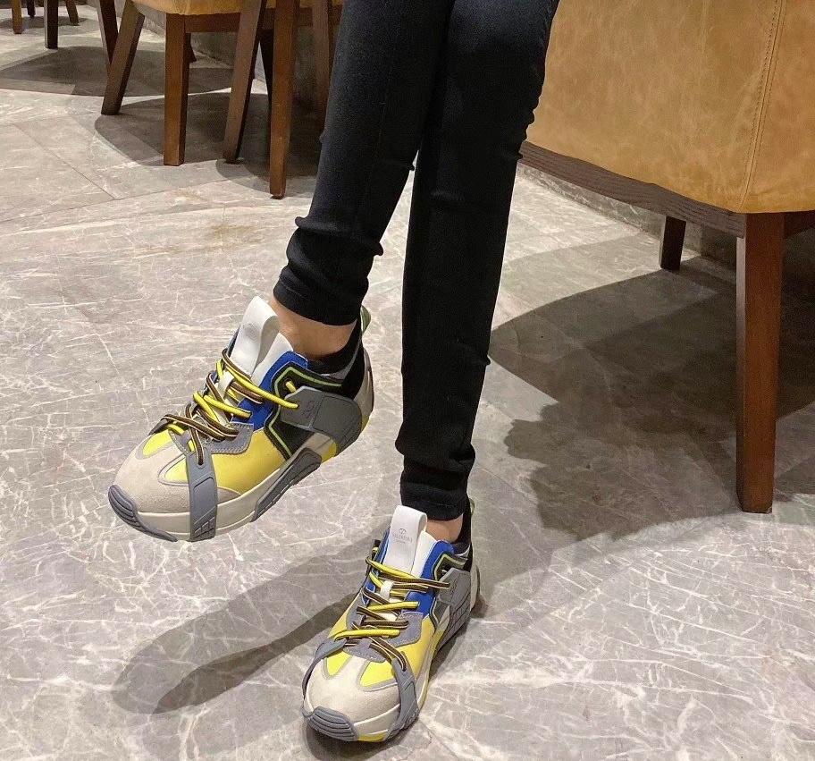 Valent Sneakers Yellow Grey