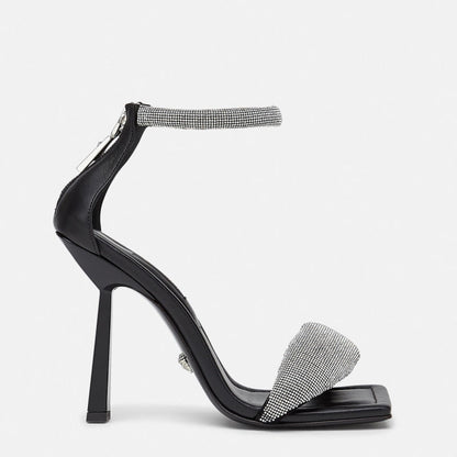 VRC Shoes Heels Black Stones