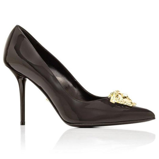VRC Shoes Heels Black Varnished