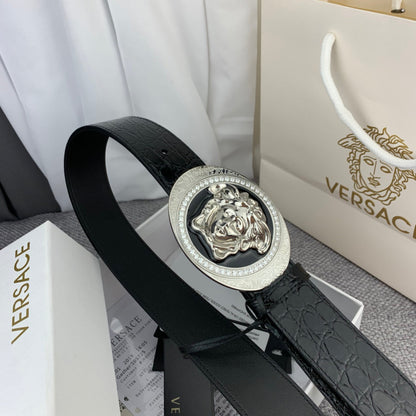 VRC Leather Belt Silver