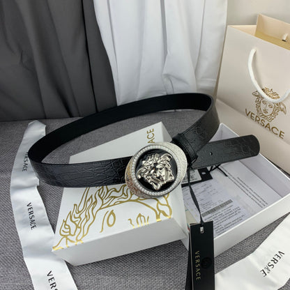 VRC Leather Belt Silver