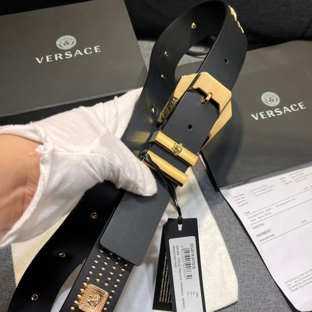 VRC Leather Belt Gold