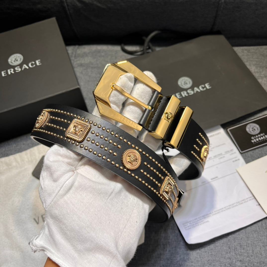 VRC Leather Belt Gold