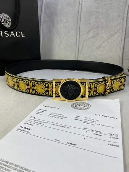 VRC Leather Belt Gold