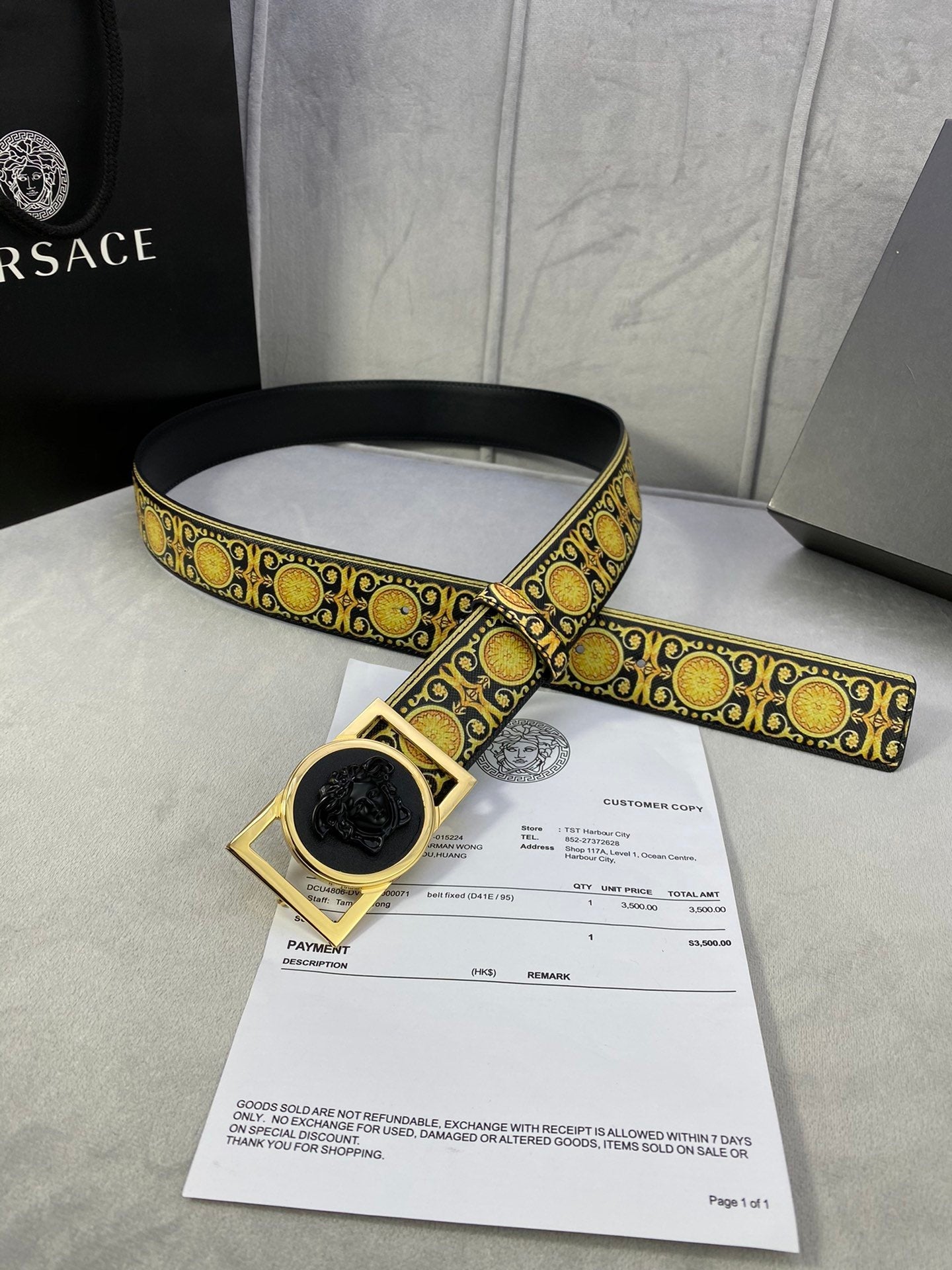 VRC Leather Belt Gold