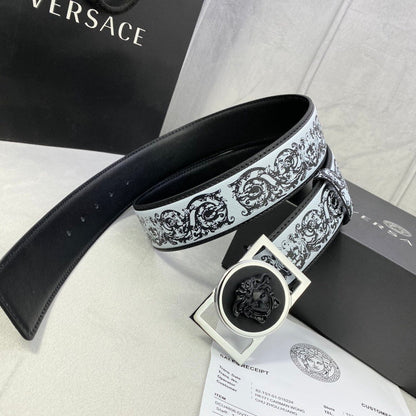 VRC Leather Belt Silver