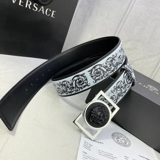 VRC Leather Belt Silver