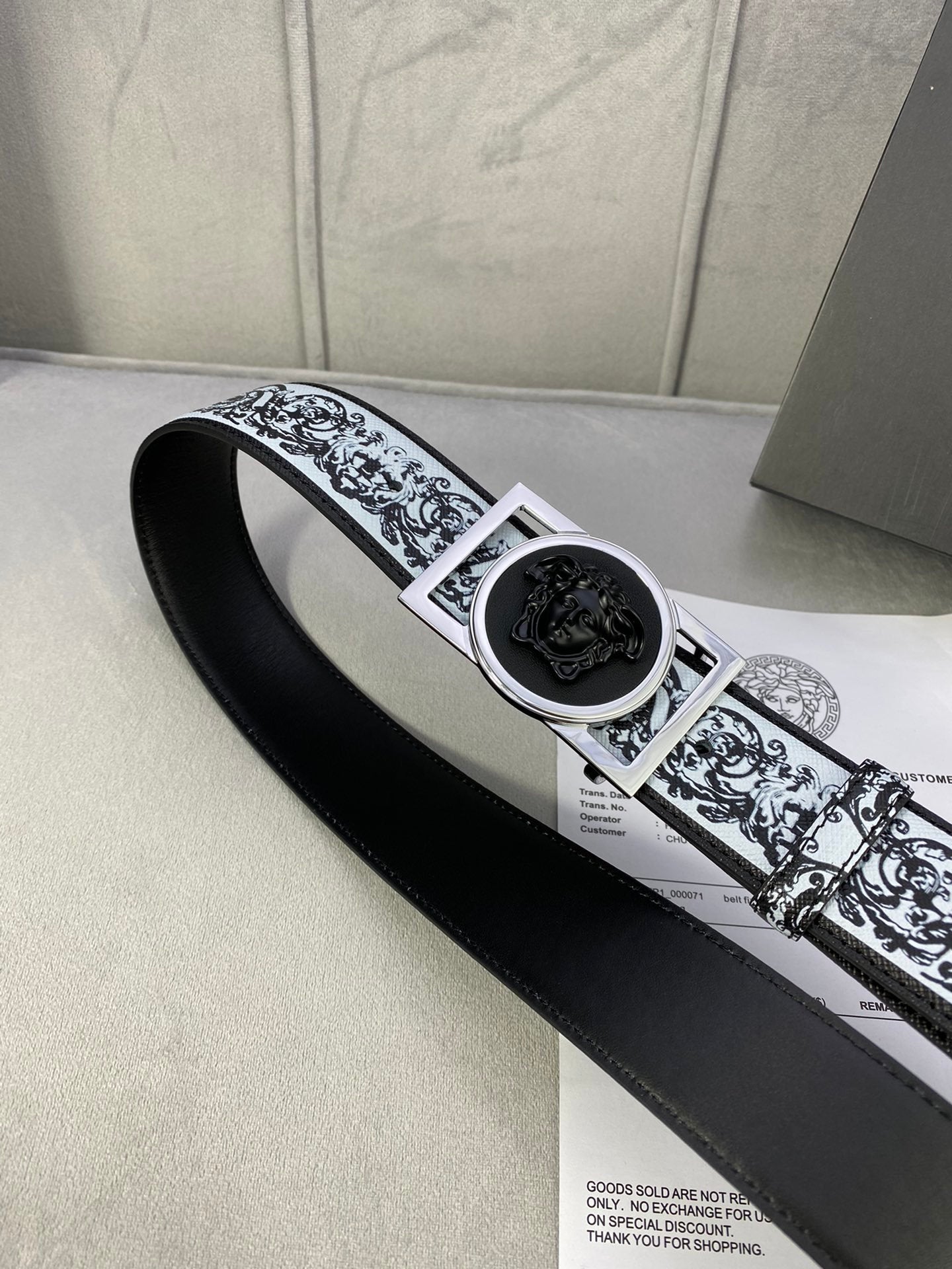 VRC Leather Belt Silver