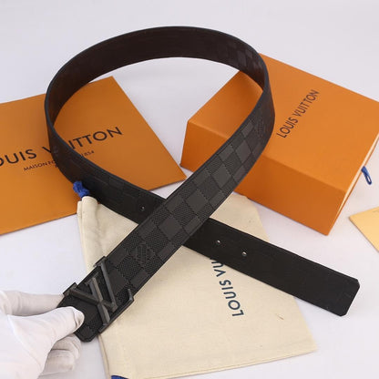 LU Leather Belt Black Grey