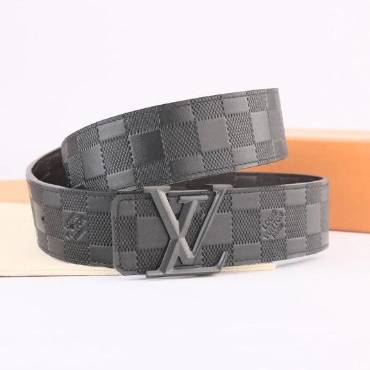 LU Leather Belt Black Grey
