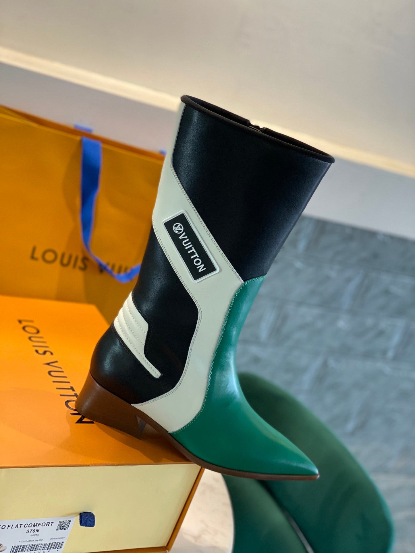 LU  Boots Flags Green