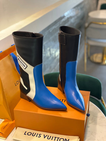 LU  Boots Flags Blue