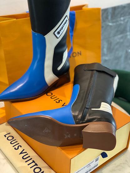 LU  Boots Flags Blue