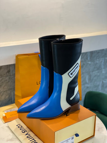 LU  Boots Flags Blue