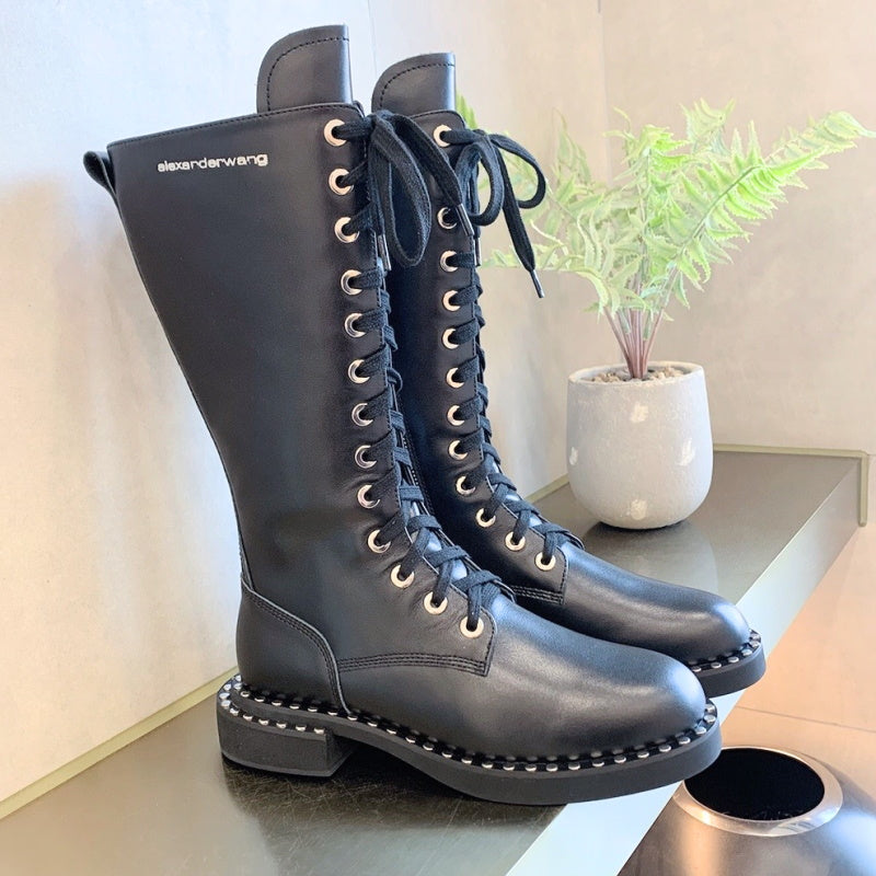 Wang Boots Black High