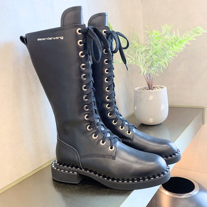 Wang Boots Black High