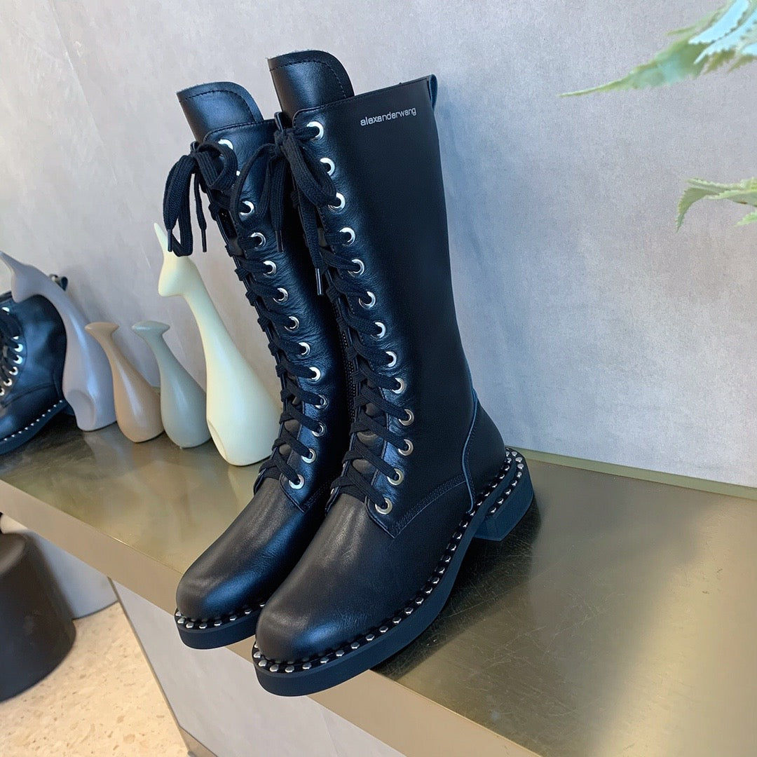 Wang Boots Black High