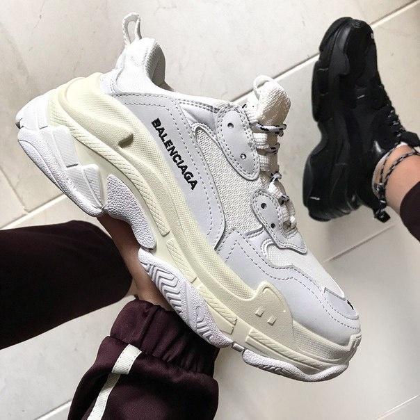 SNBAL  Triple S White Beige Sneakers