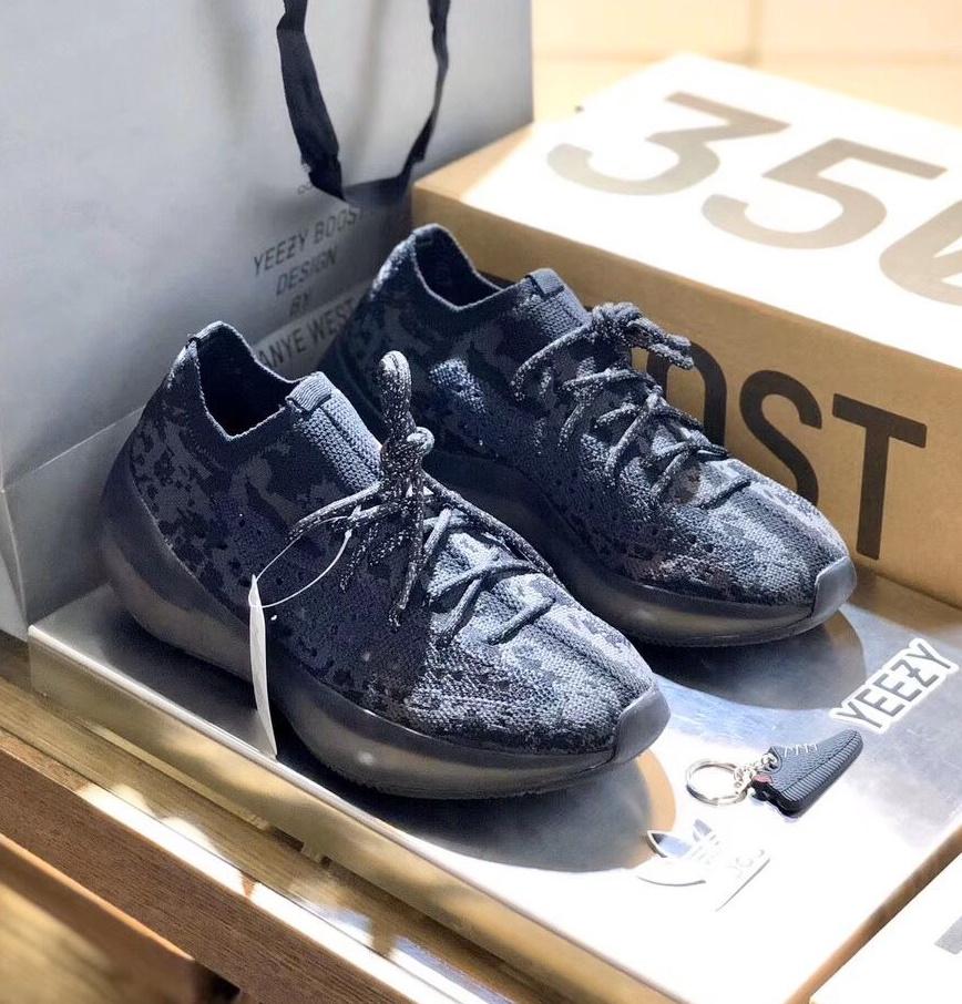 Yezy 350  380 Alien Black Sneakers