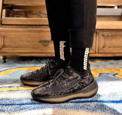 Yezy 350  380 Alien Black Sneakers