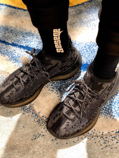 Yezy 350  380 Alien Black Sneakers