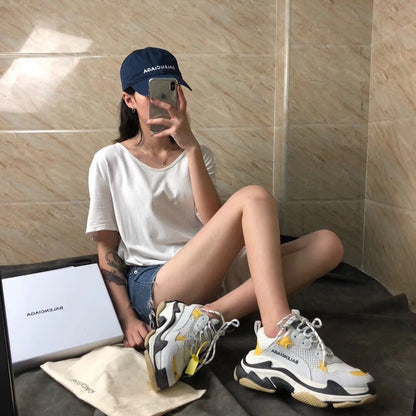 SNBAL  Triple S Yellow Sneakers