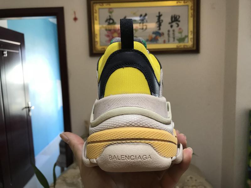 SNBAL  Triple S Green Yellow Sneakers