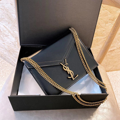 Y L Bag Handbag Chain  Black 22 cm