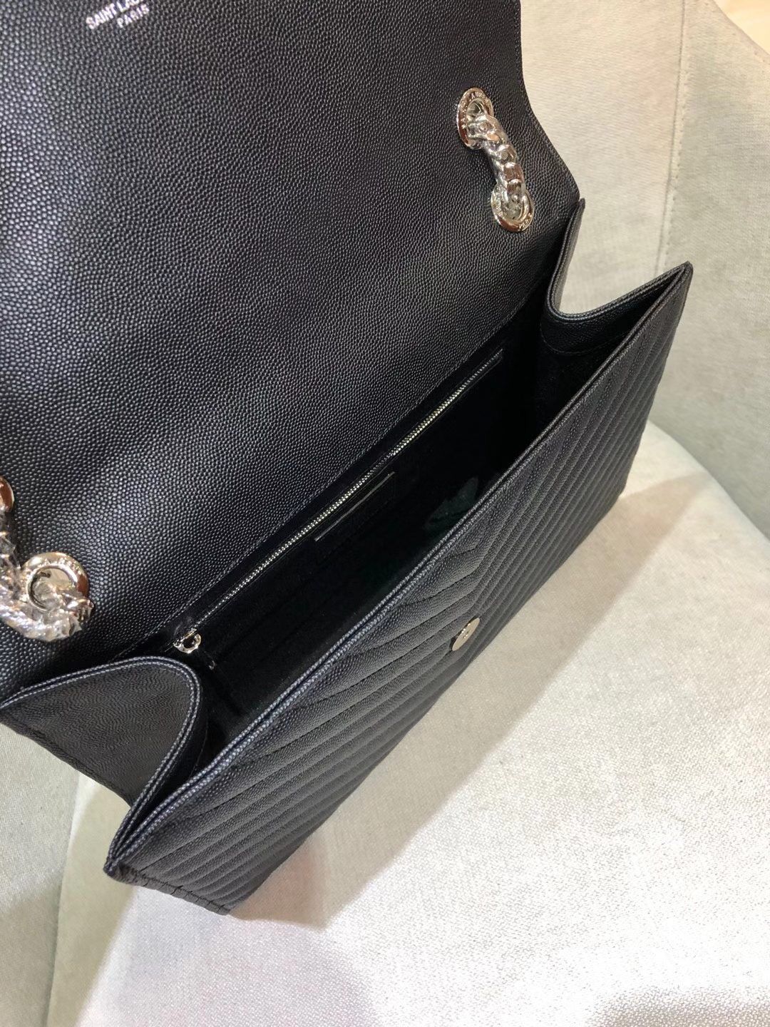 Y L Bag Handbag Black  Silver 31 Cm