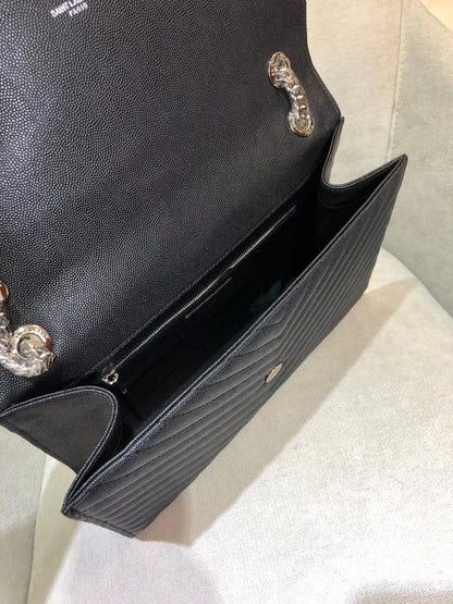 Y L Bag Handbag Black  Silver 31 Cm