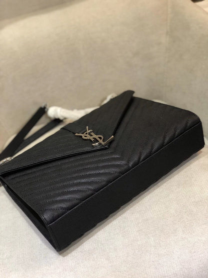 Y L Bag Handbag Black  Silver 31 Cm