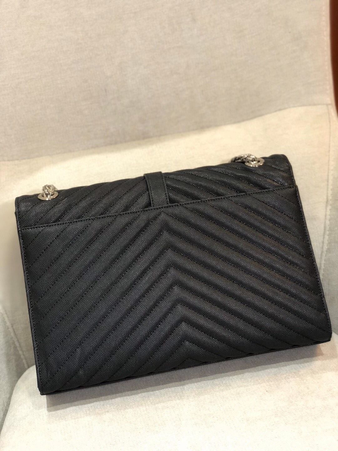 Y L Bag Handbag Black  Silver 31 Cm