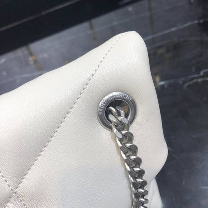 Y L Bag Handbag White Quilted
