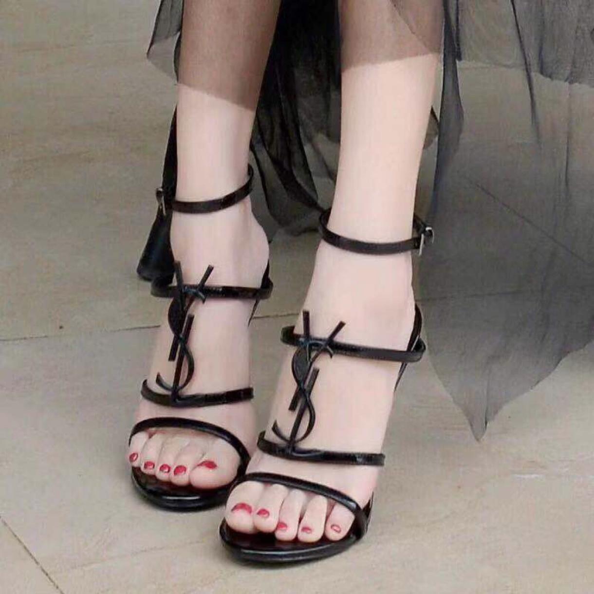 Y L Shoes Heels Black Black