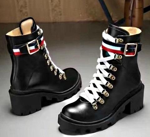 GU   Leather Boots Black