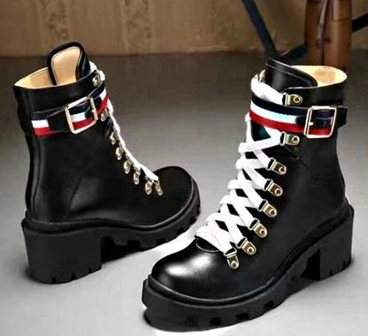 GU   Leather Boots Black