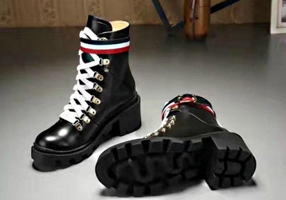 GU   Leather Boots Black