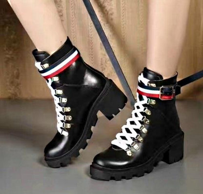 GU   Leather Boots Black